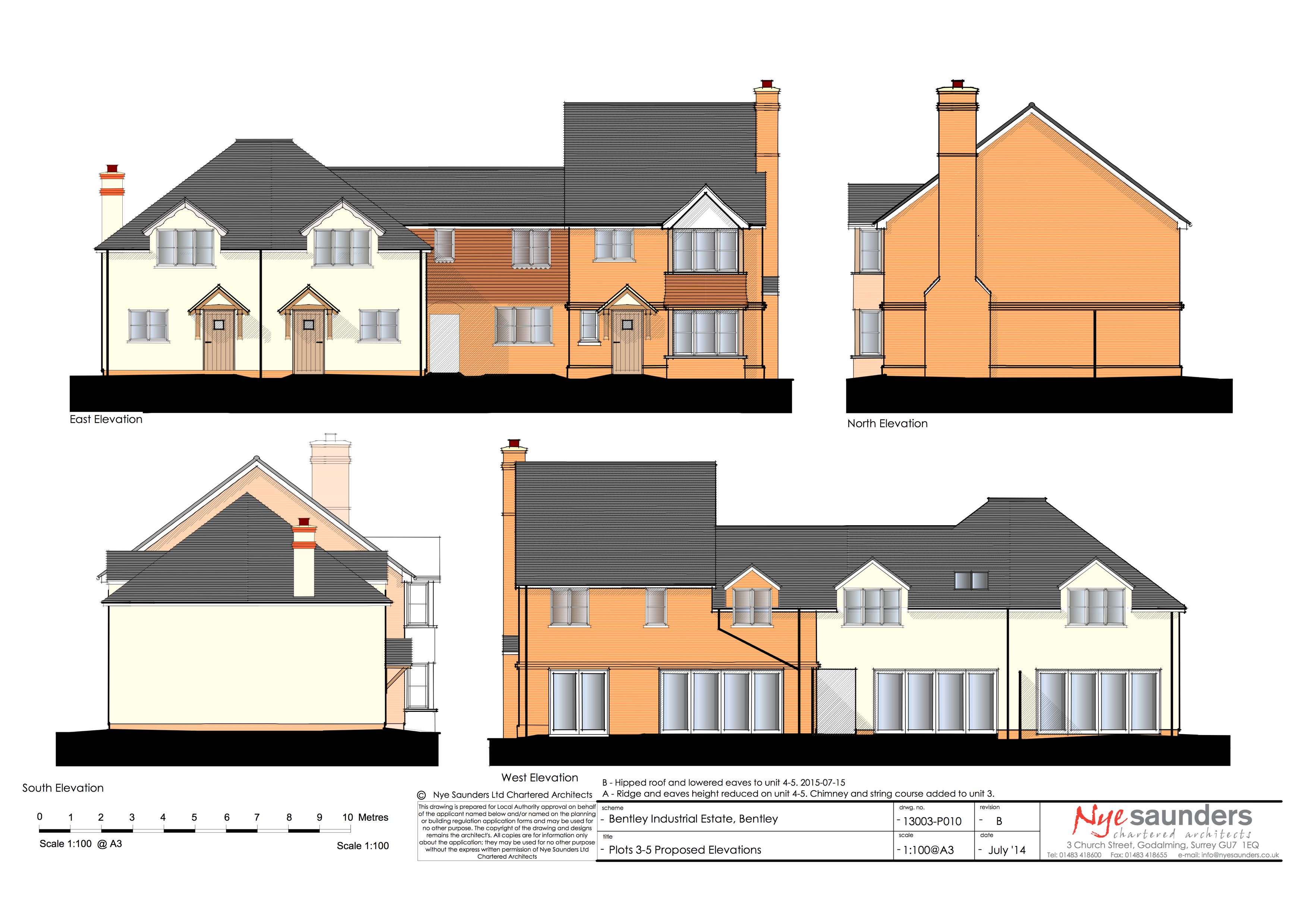 Bentley 3, 4 & 5 Elevations