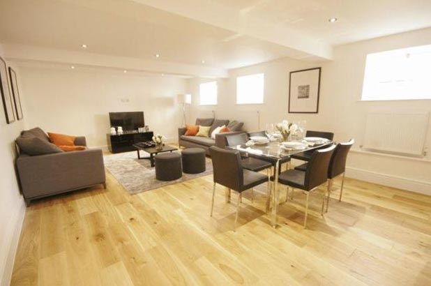 Light, airy, open plan living space